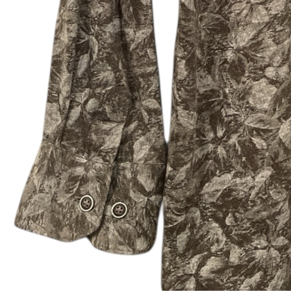 Bugatchi 4-Way Stretch Leaf Print Cotton Shirt XL Graphite - Picture 5 of 9